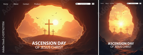 Obraz na płótnie Elegant ascension day background, Illustration ascension day background for webs