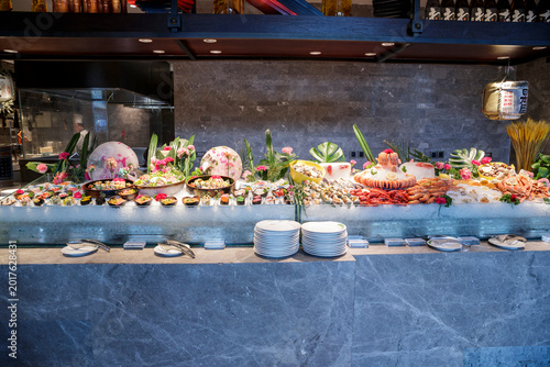 Photos High-end buffet table at star-rated hotels