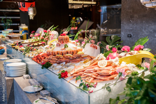 Tableau sur toile High-end buffet table at star-rated hotels