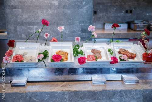 Photos High-end buffet table at star-rated hotels