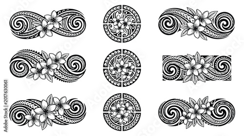 Paisley tattoo pattern inspired by traditional boho and Persian art style