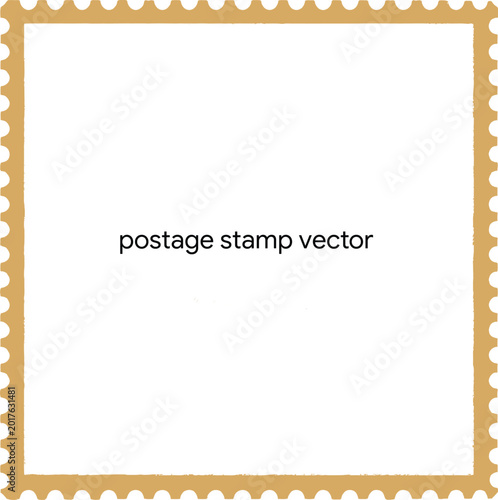 Square postage stamp border vector illustration
