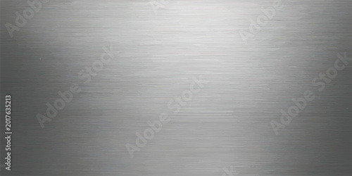 Close up of brushed metal surface with horizontal grain and soft lighting background metallic aluminum abstract horizontal industrial backdrop material construction engineering close