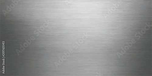 Schilderij op canvas Brushed metal texture background with fine lines brushed steel metal surface alu