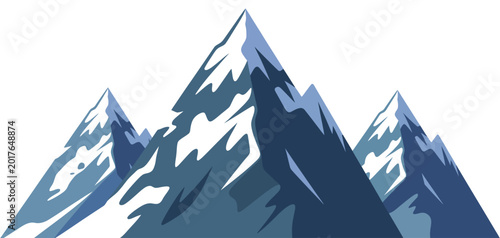 Photos Majestic mountain peaks, a stunning illustration of snowy mountain scenery with