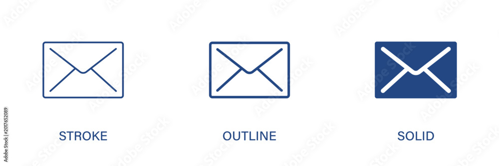 Canvas Print Mail icon with editable stroke, outline and solid styles