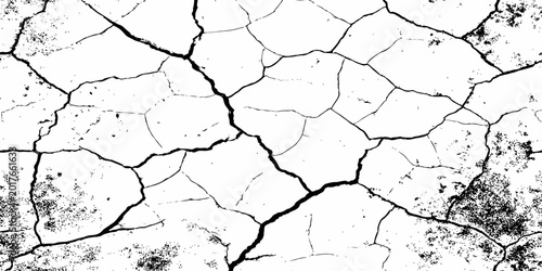 Canvastavla Rugged drought damaged earth texture with cracked dry soil patterns and weathered natural ground background surface