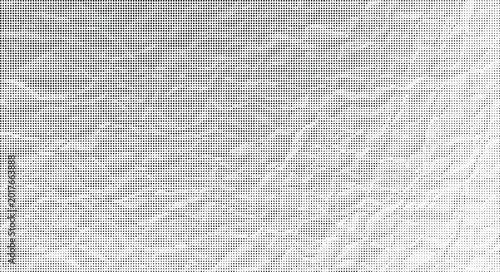 Quadro su tela A close-up view of crumpled paper texture with a transparent background effect