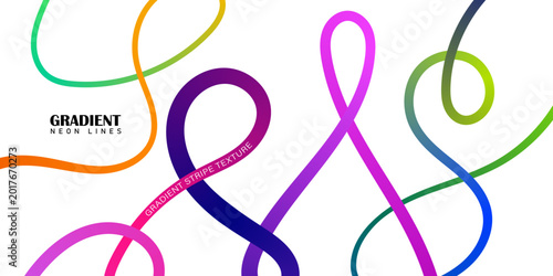 Abstract gradient lines swirling on white background vector illustration with abstract, gradient