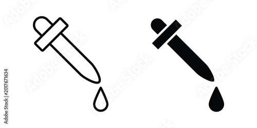 Quadro su tela Eye dropper icon. Glyph solid icons collection. Line symbols