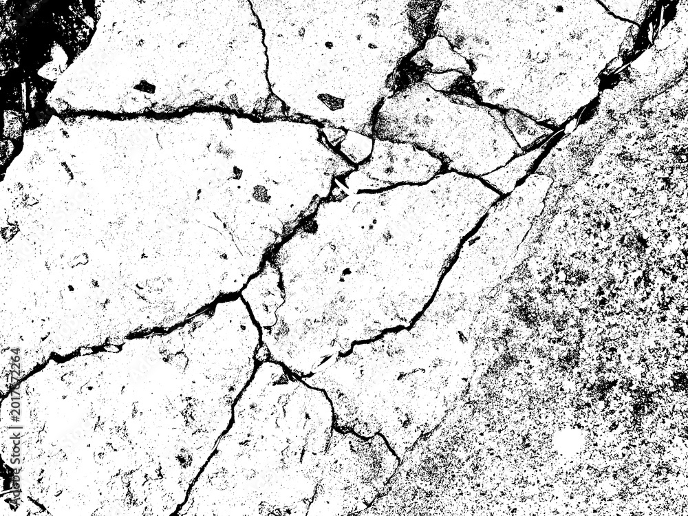 Obraz premium Cracked Concrete Texture, Grunge Wall Distress Background