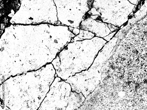 Cracked Concrete Texture, Grunge Wall Distress Background