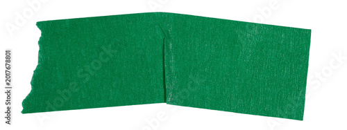 green wrinkled torn washi tape and adhesive masking strips, paper tapes for scrapbooking, decorative creative framing, isolated on transparent or white background png