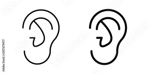 Fotografija Listening icon. Glyph solid icons collection. Line symbols