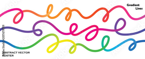 Modern gradient flowing lines abstract composition with vibrant colors for creative marketing visuals