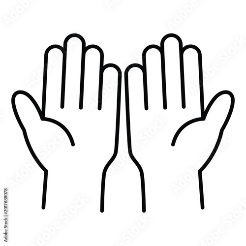 Konstfotografi Hand holding a fork with five tines isolated Vector, illustration