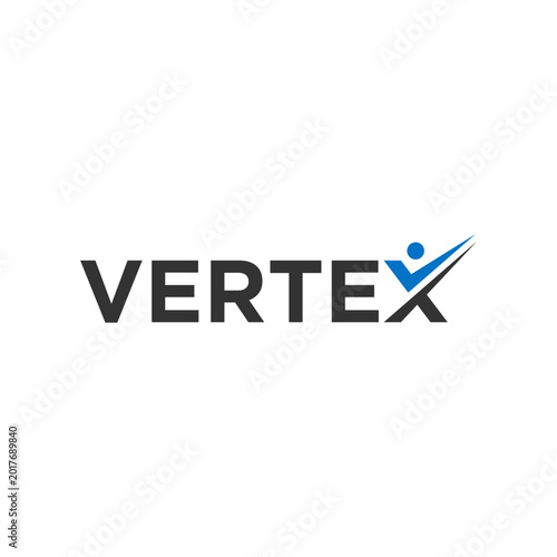 Tableau sur toile typography text vertex logo design inspiration