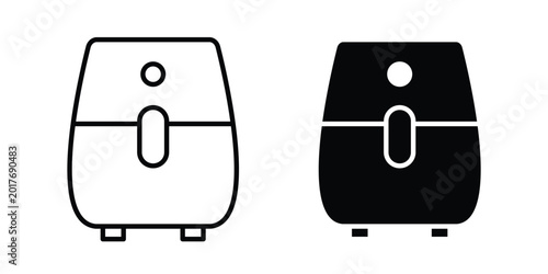Принти на полотні Air fryer icon and symbol series vector illustration