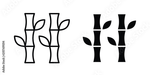 Fotografie Bamboo icon and symbol series vector illustration