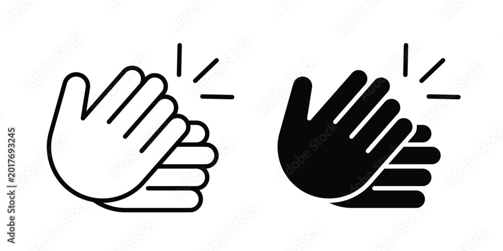 Obraz premium Clap hands icon and symbol series vector illustration