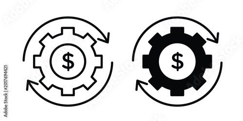 Photos Costs optimization icon and symbol series vector illustration