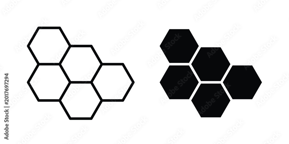 Fototapeta premium Honeycomb icon and symbol series vector illustration