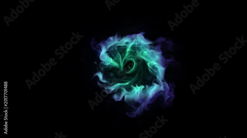 Twisting magic portal VFX element - 60 fps, 4K Pro Res with mask pass