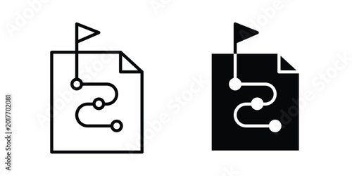 Bild auf Leinwand Planning icon and symbol series vector illustration