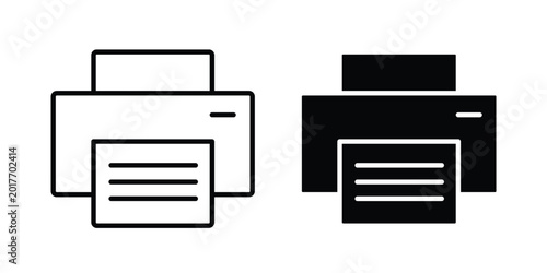 Canvas Print Printer icon and symbol series vector illustration