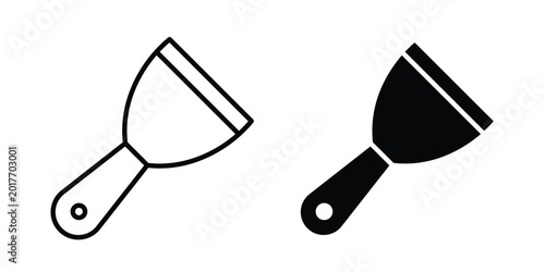 Tableau sur toile Putty knife icon and symbol series vector illustration