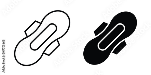 Fotografie Sanitary napkin icon and symbol series vector illustration