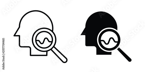 Canvas Print Self research icon and symbol series vector illustration