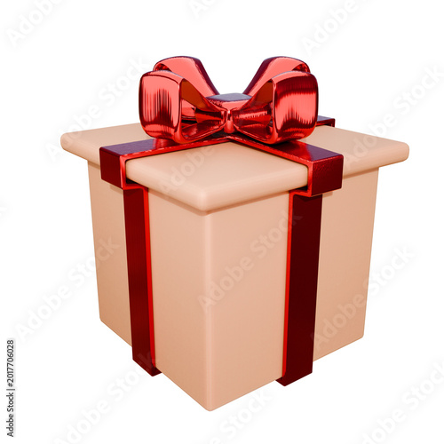 gift box with red ribbon