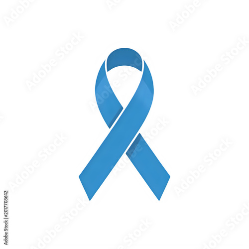 Blue ribbon symbol for awareness and support  a light blue awareness ribbon transparent background