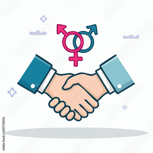 Gender Equality Handshake and Symbols