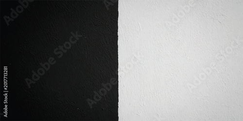 Foto Black and white textured surface with rough jagged edge dividing line two tone g