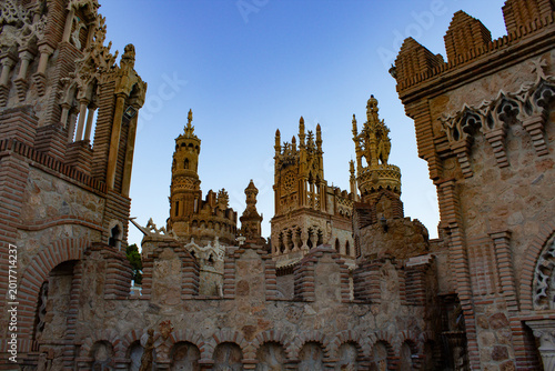 Obraz na plátně Castillo de Colomares castle Spain Neo gothic romanesque byzantine mudejar archi