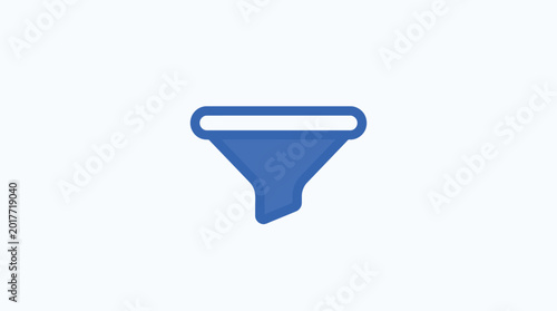 Blue funnel icon