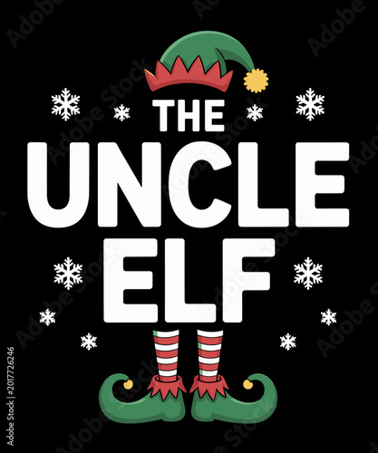 Foto The Uncle Elf Christmas Family Matching Xmas Grandpa Funny