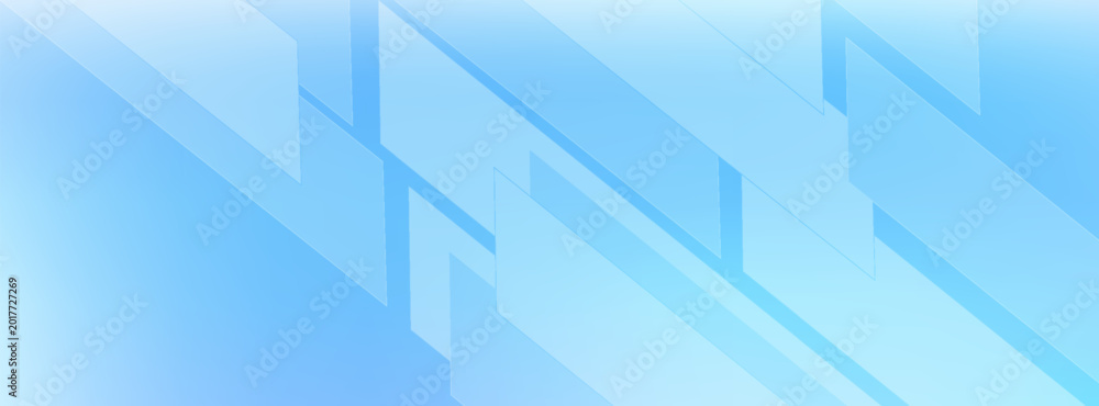 Fototapeta premium Abstract Blue Geometric Vector Background: Modern Overlapping Diagonal Shapes, Light Cyan Layered Transparency, Professional Corporate Banner Design EPS