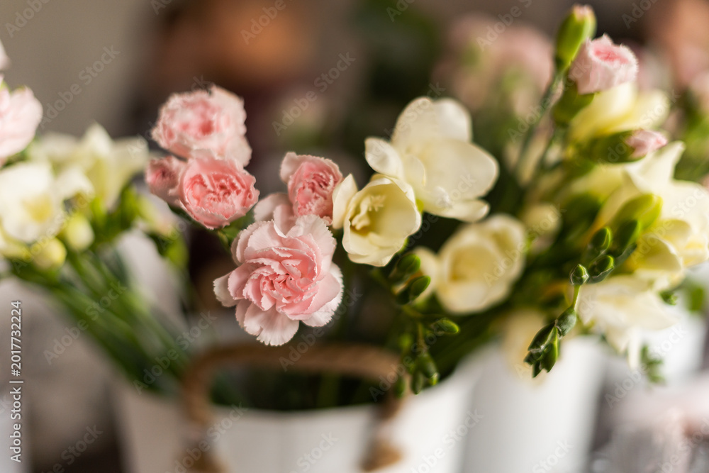Obraz premium floral workplace of a florist
