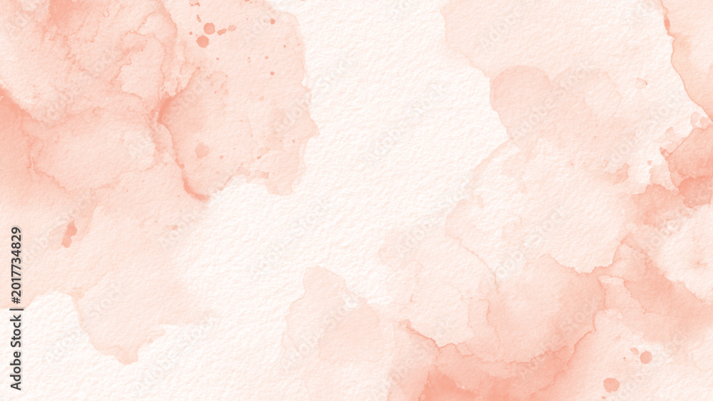Obraz premium Soft peach watercolor background with abstract stains and texture, Ideal for design and artistic projects