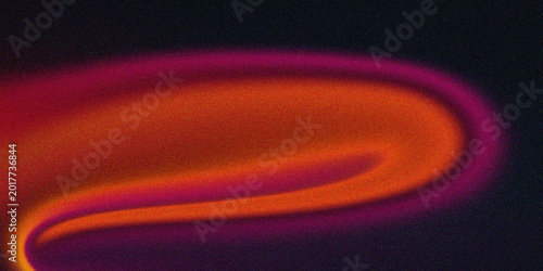 Bild auf Leinwand Abstract Orange Neon Swirl Background with Futuristic Glow Trail
