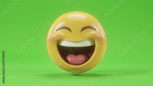 Laughing Emoji Faces Green Screen Background for Social Media Content