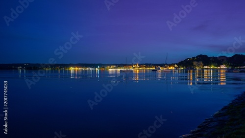 Bild auf Leinwand Sunset in Arona on lake Maggiore