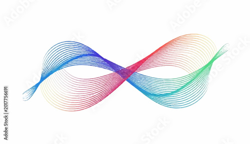 Canvas Print A mesmerizing infinity symbol composed of vibrant, interwoven color lines, a captivating design element embodying timelessness and limitless potential