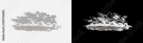 Photos Grey stratus cloud isolated on transparent background, realistic overcast sky la