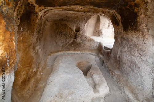 Cave in the ancient monastery complex of Vardzia, Georgia