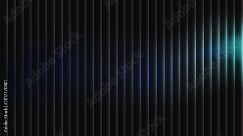 Cuadro en lienzo Abstract sound wave pattern on black background.