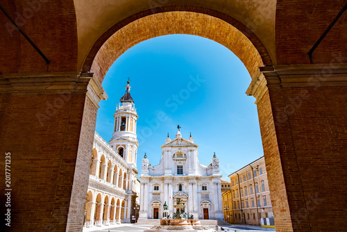 Canvas Print Pontifical Sanctuary of the Holy House of Loreto, a historic Catholic pilgrimage